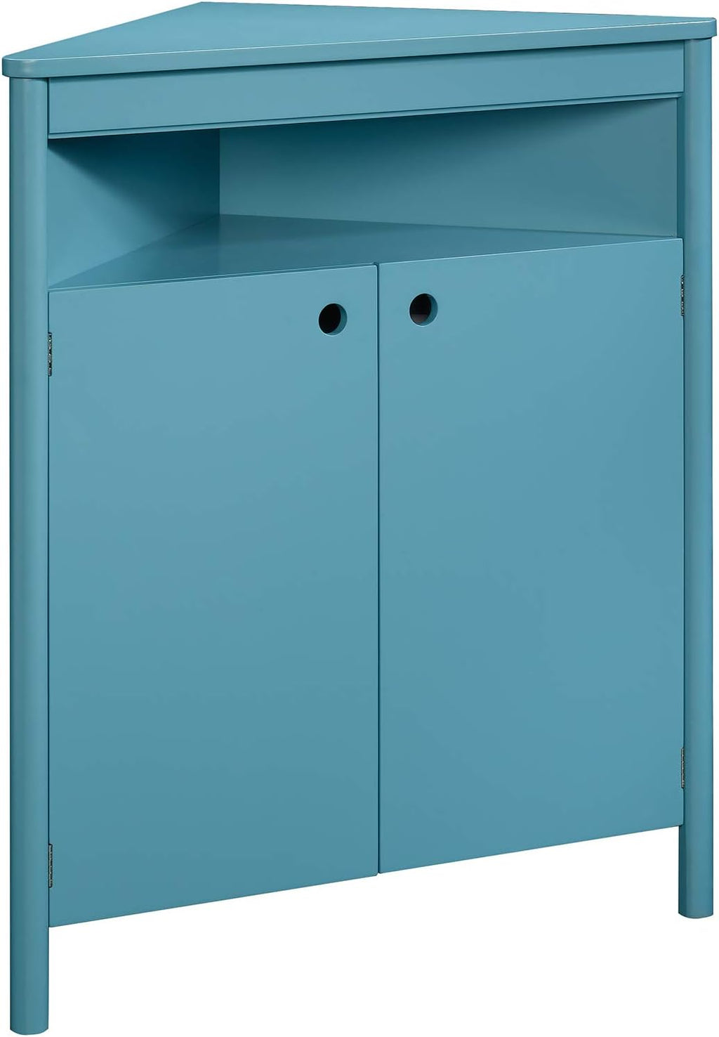 Corner Storage Cabinet, Sea Blue Finish H133