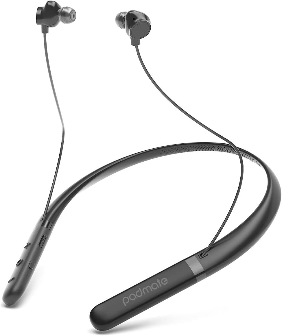 Black Wireless Neckband Headphones with Mic, Pack of 2 O42291