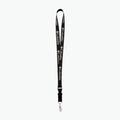 Black Polyester Lanyard with Buckle Release and Swivel Bulldog Clip F969