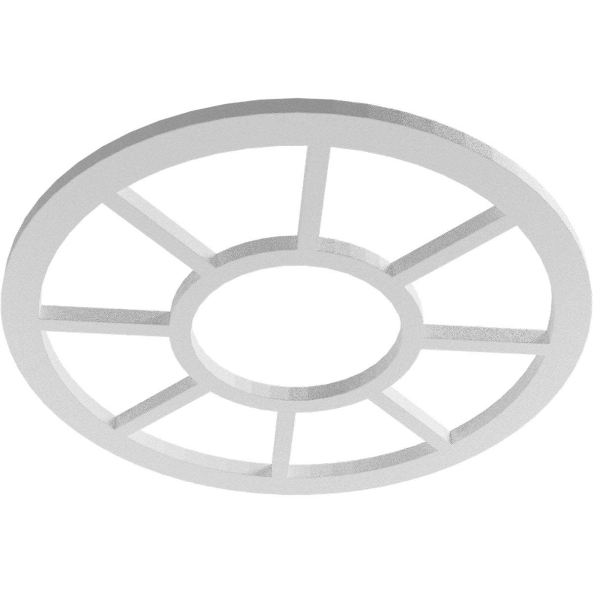30x22OD x 10 7/8x22ID x 1x22P PVC Pierced Ceiling Medallion Q661