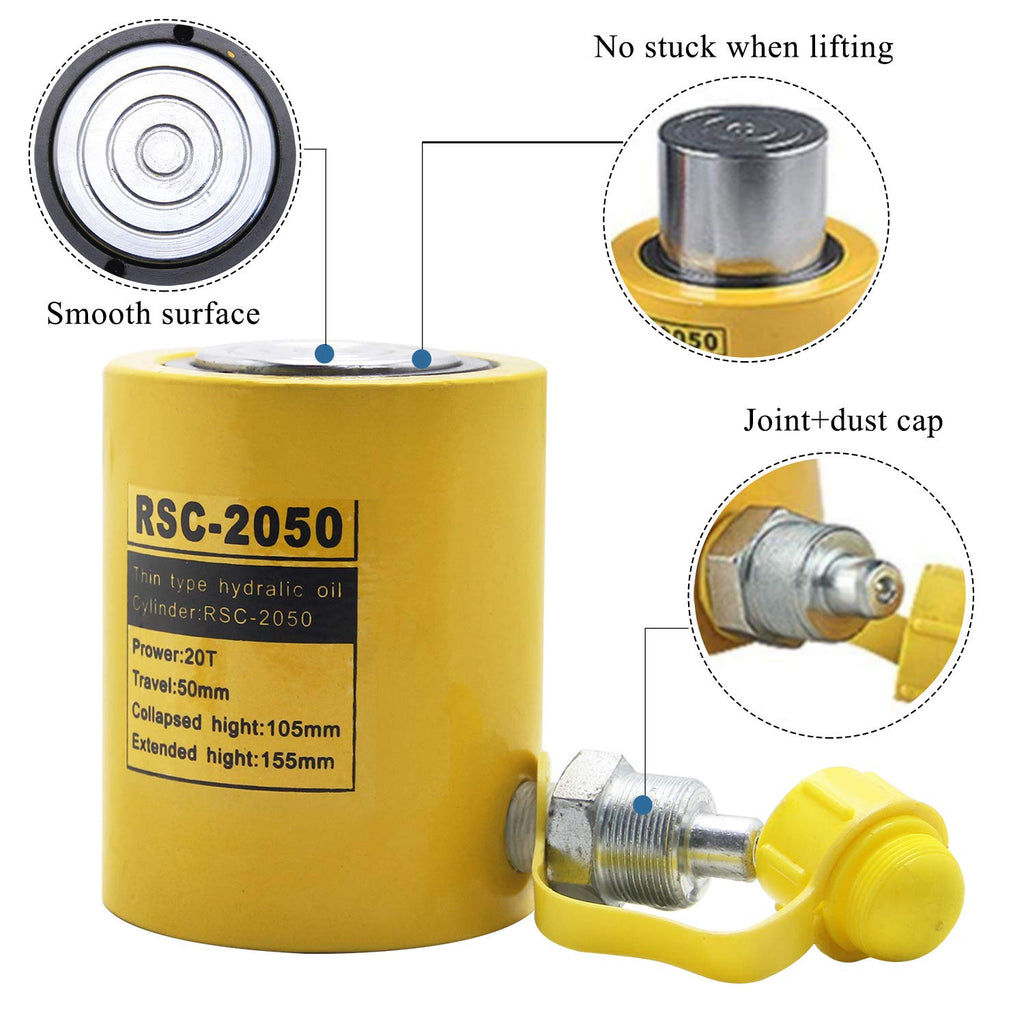 20 ton Hydraulic Jack Cylinder Short Type Stoke 50mm Hydraulic Ram Industrial Lifting Jack T4604