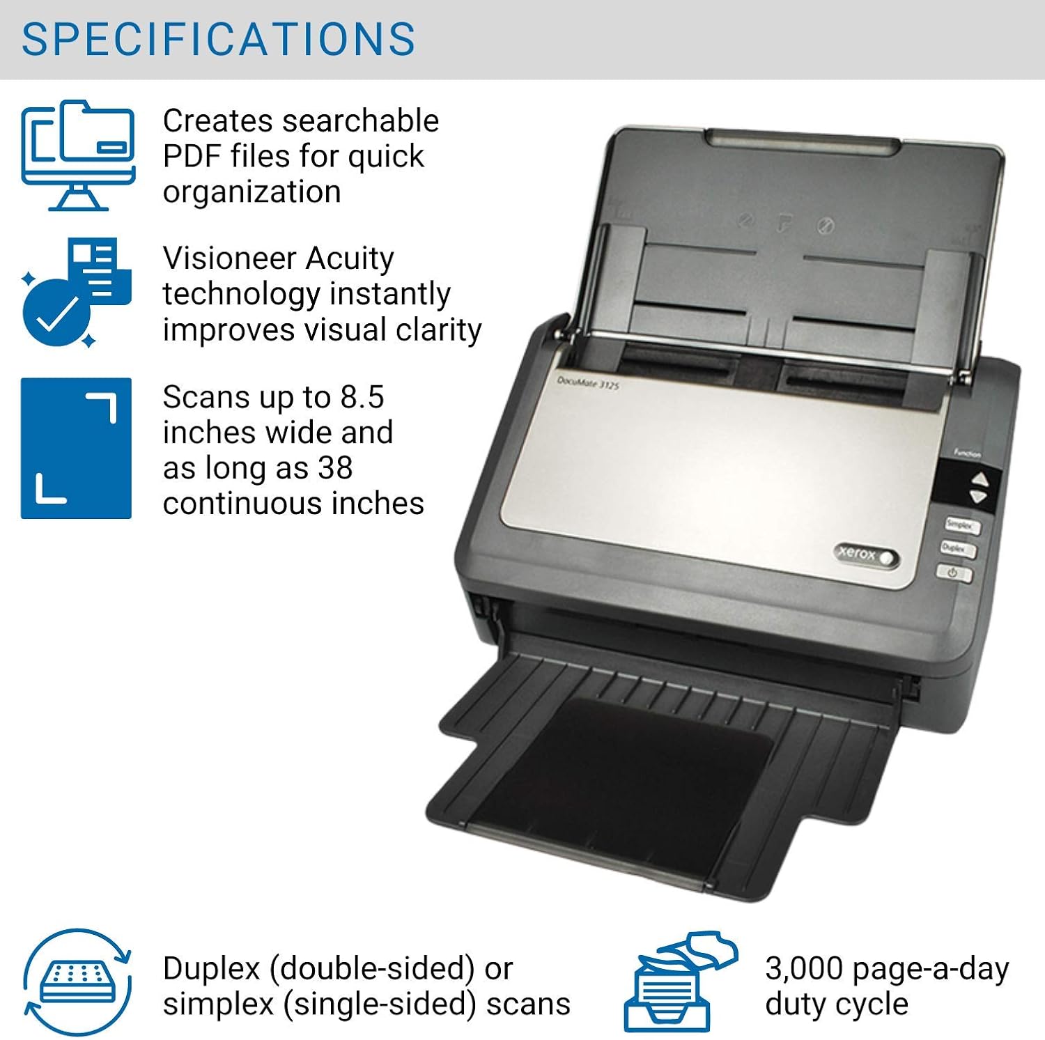 Duplex Document Scanner with Automatic Document Feeder T507