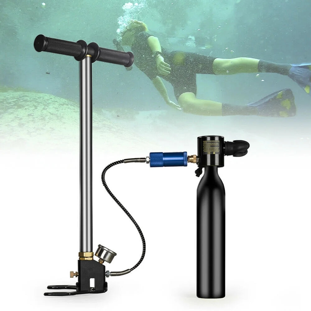 Mini Scuba Tank 0.5L Oxygen Air Tank and High-Pressure Pump 4500PSI M56629