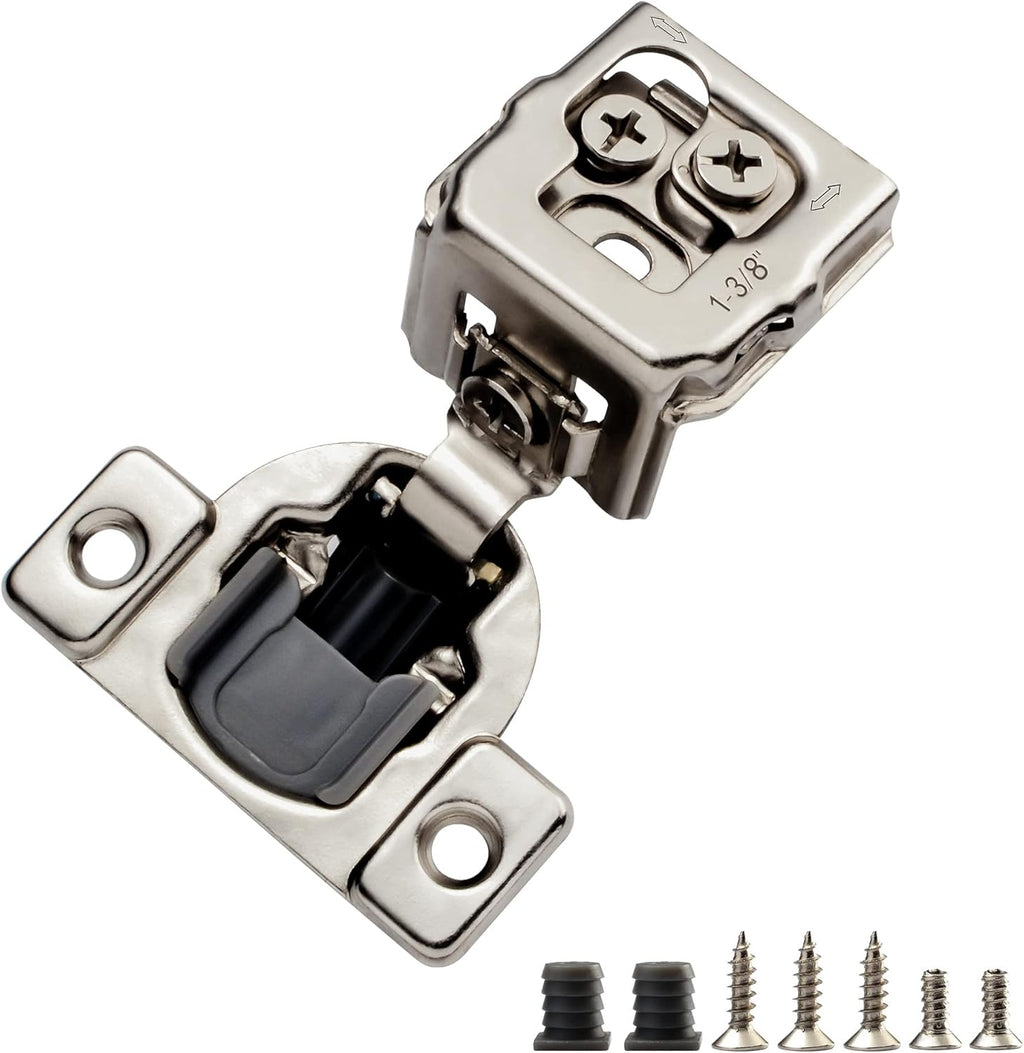 50 Pack Soft Close Cabinet Hinges, 105 Degree, 3 Way Adjustability M76323