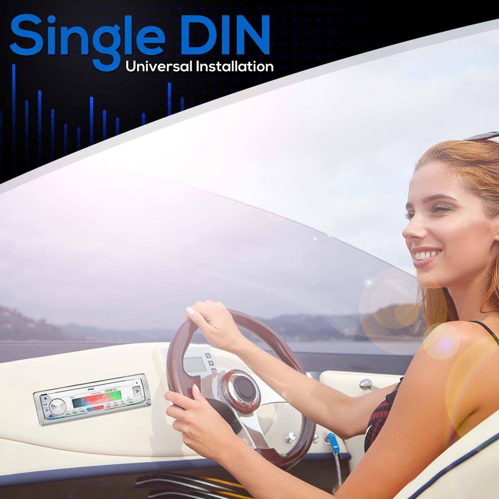 Marine Stereo Receiver Power Amplifier, Single DIN I56479