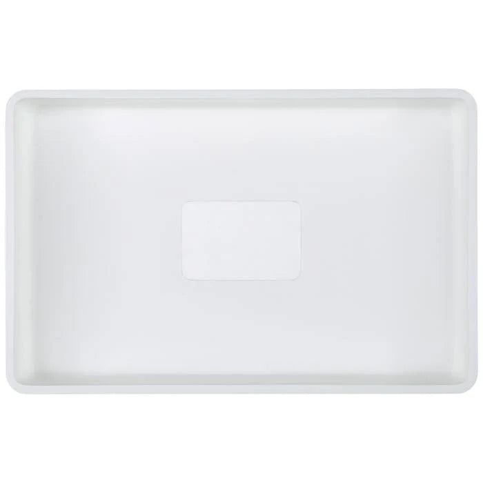 Rectangular Black and White Bathroom Vessel Sink W501100