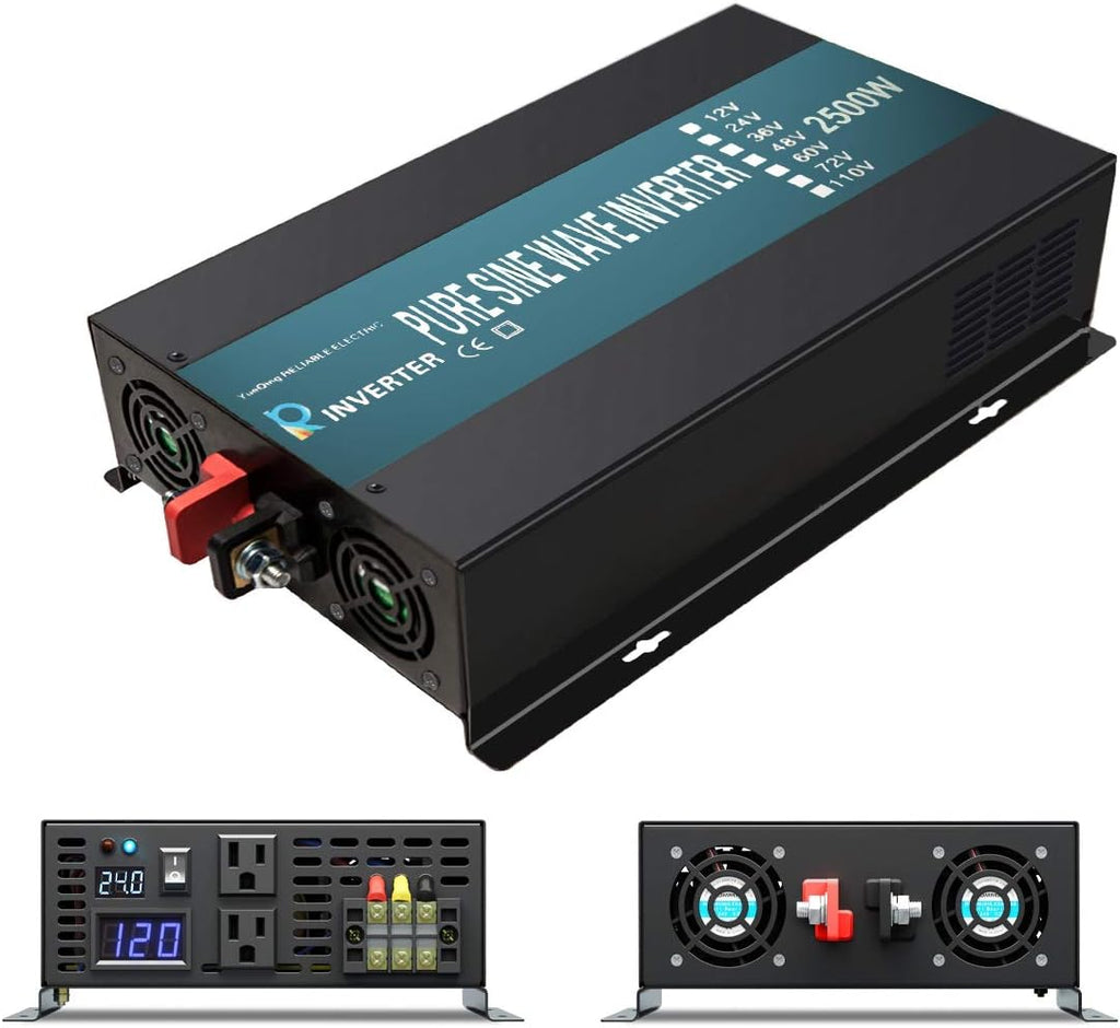 3500W Pure Sine Wave Power Inverter 24V DC to 120V AC Converter N9836