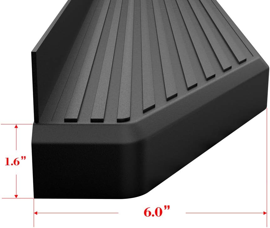 6-inch Aluminum Black Running Boards Side Steps N242258