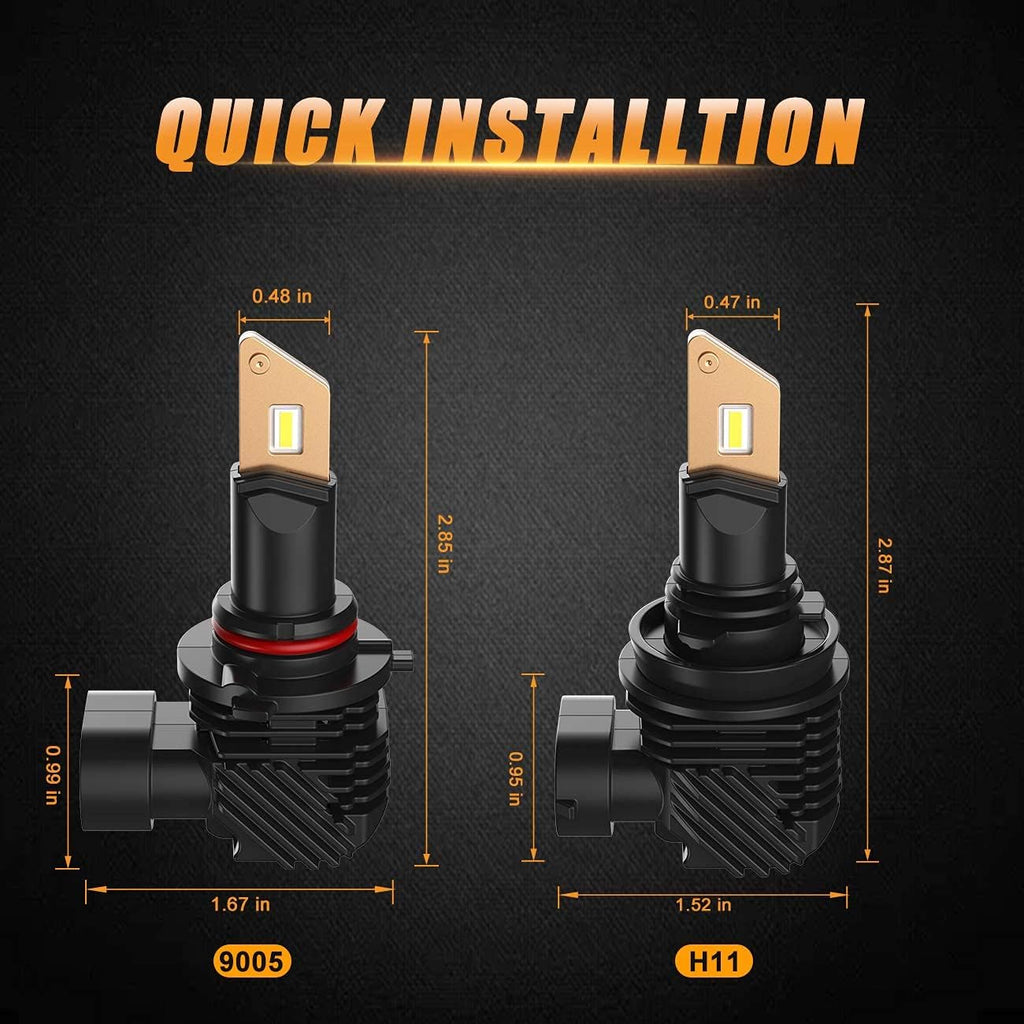 6500K Cool White LED Bulbs Combo, Pack of 4 Pack of 2 D710