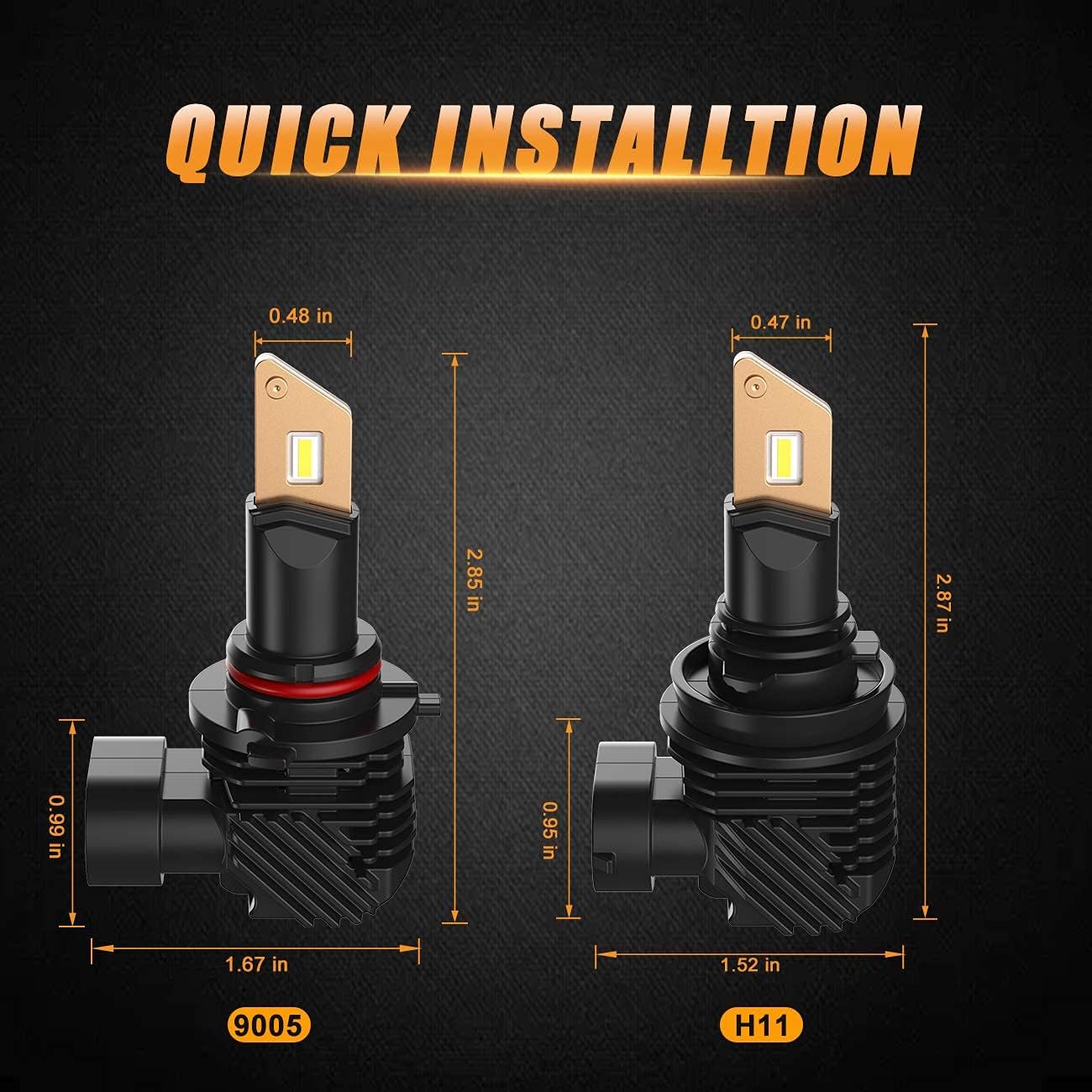 6500K Cool White LED Bulbs Combo, Pack of 4 Pack of 2 D710