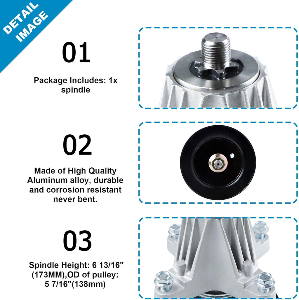 Spindle Deck Assembly with Pulley for 54 Deck Mower Pack of 2 C56891