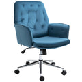 Blue Velvet Swivel Task Chair with Arms Z766510