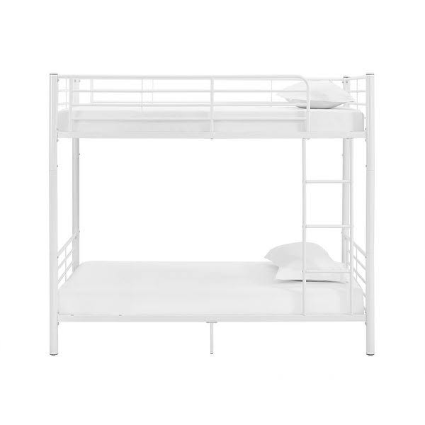 White Metal Twin Bunk Bed W440