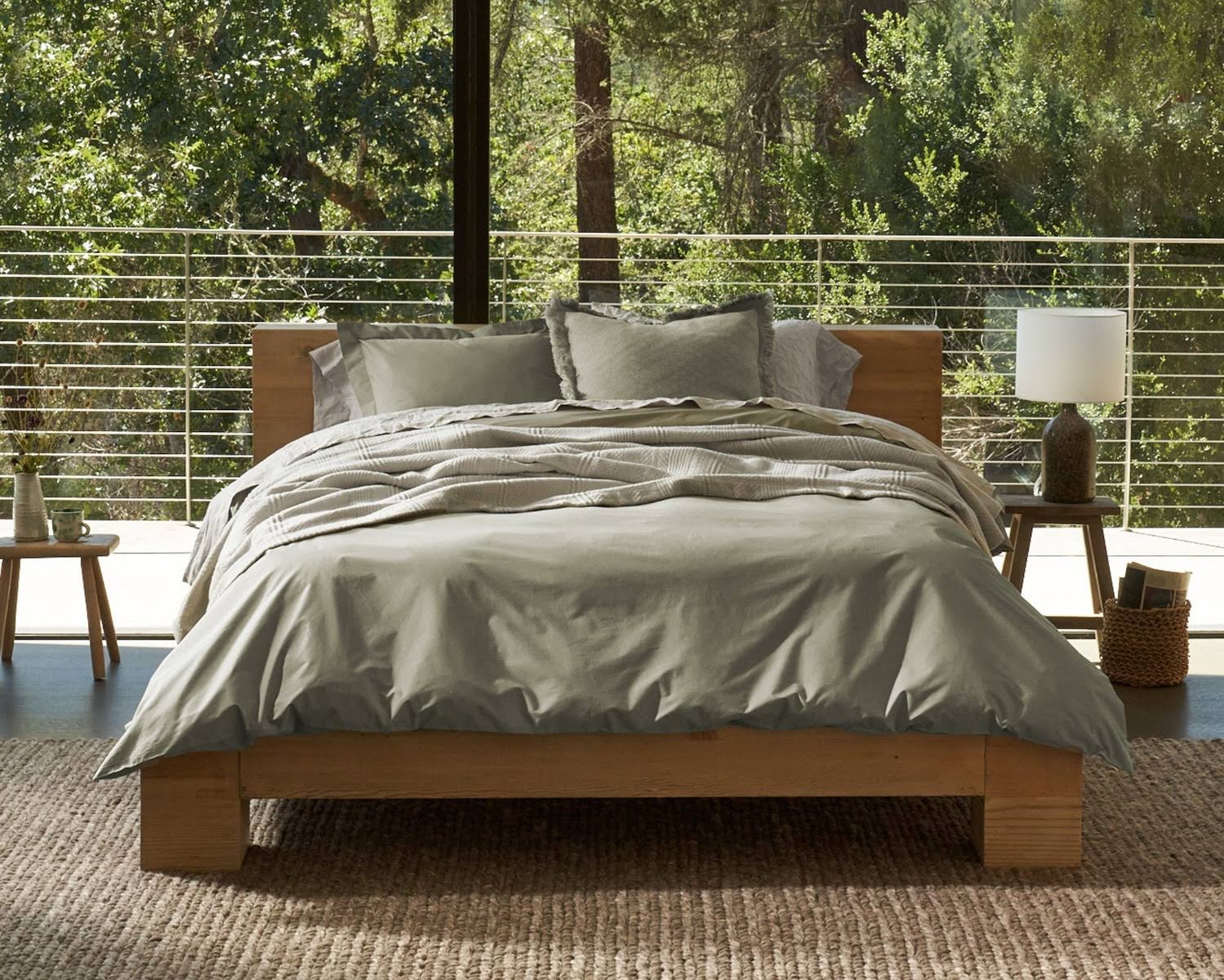 300 Thread Count Organic Percale Duvet Cover Full/Queen R8057