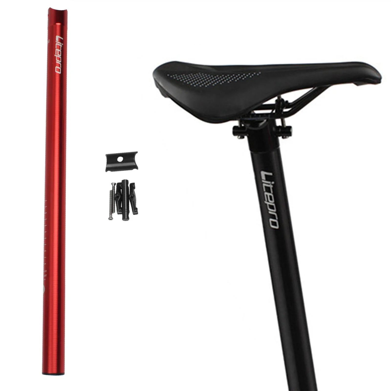 Red Cycling Folding Bike Seatpost 31.8x600mm F1628