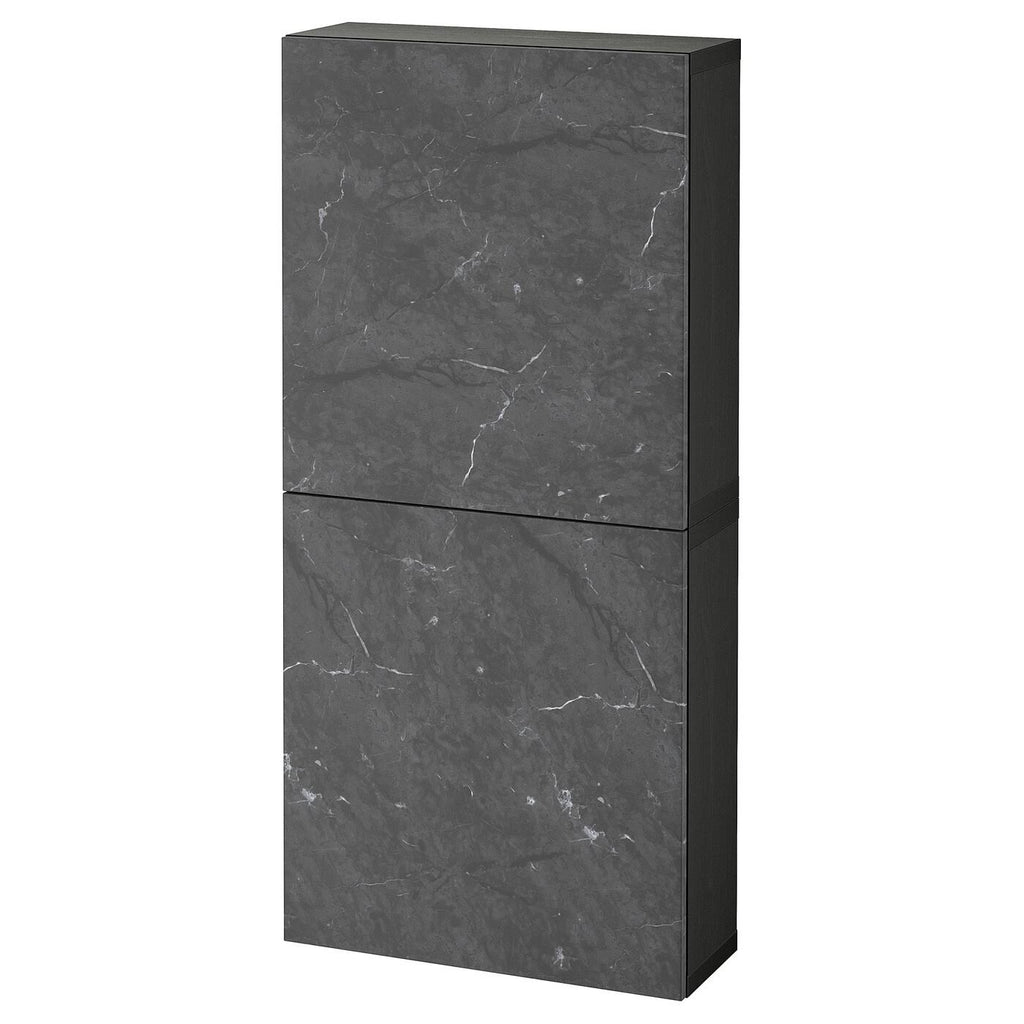 Black-Brown Wall Cabinet with 2 Doors Y796321
