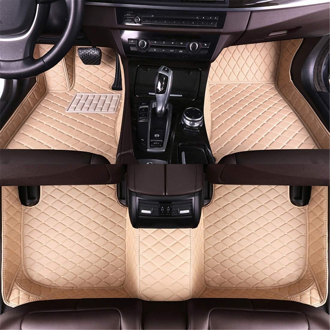 Waterproof Non-Slip Leather Car Floor Mats for Smart fortwo 2011-2015 P44440