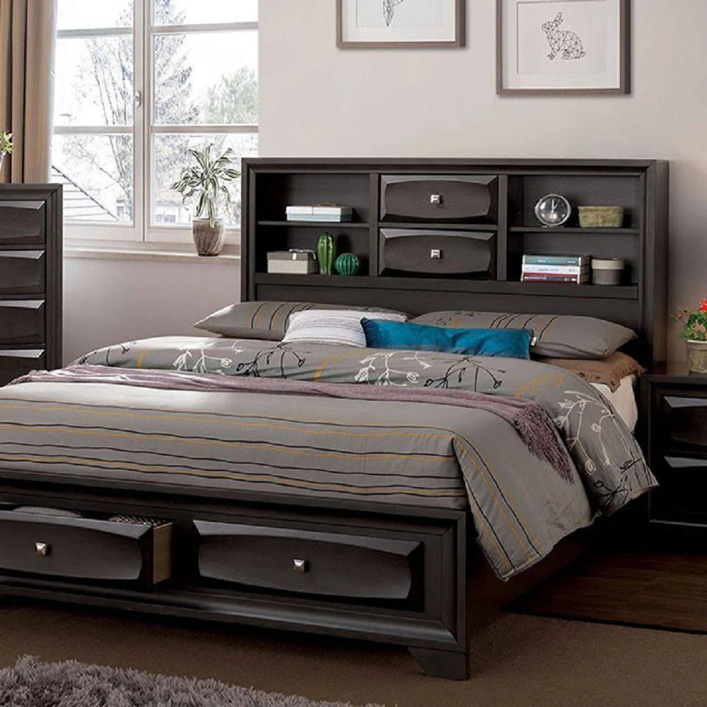 Gray King Storage Bed N849311