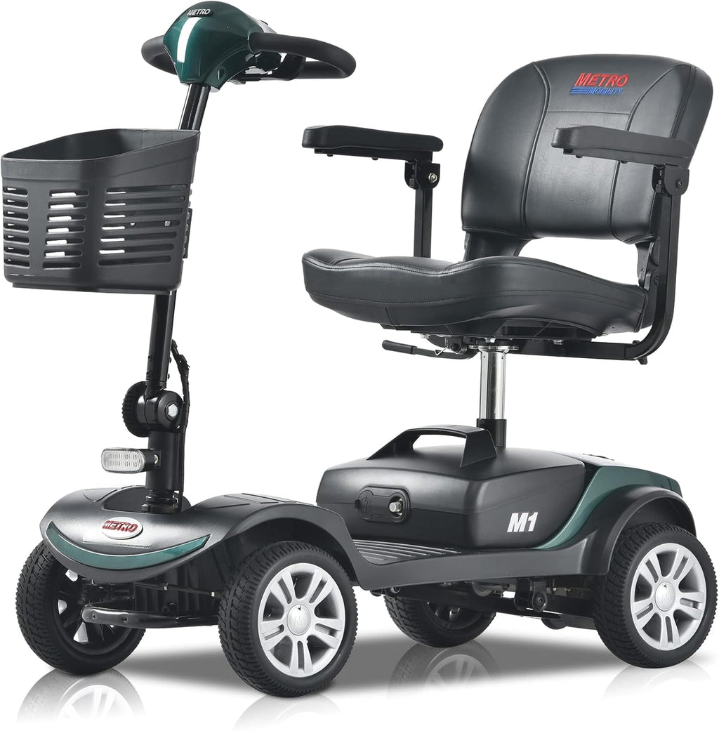 4 Wheel Electric Powered Mobility Scooter, 300 lbs Max Weight, 10 Miles Range Q1827