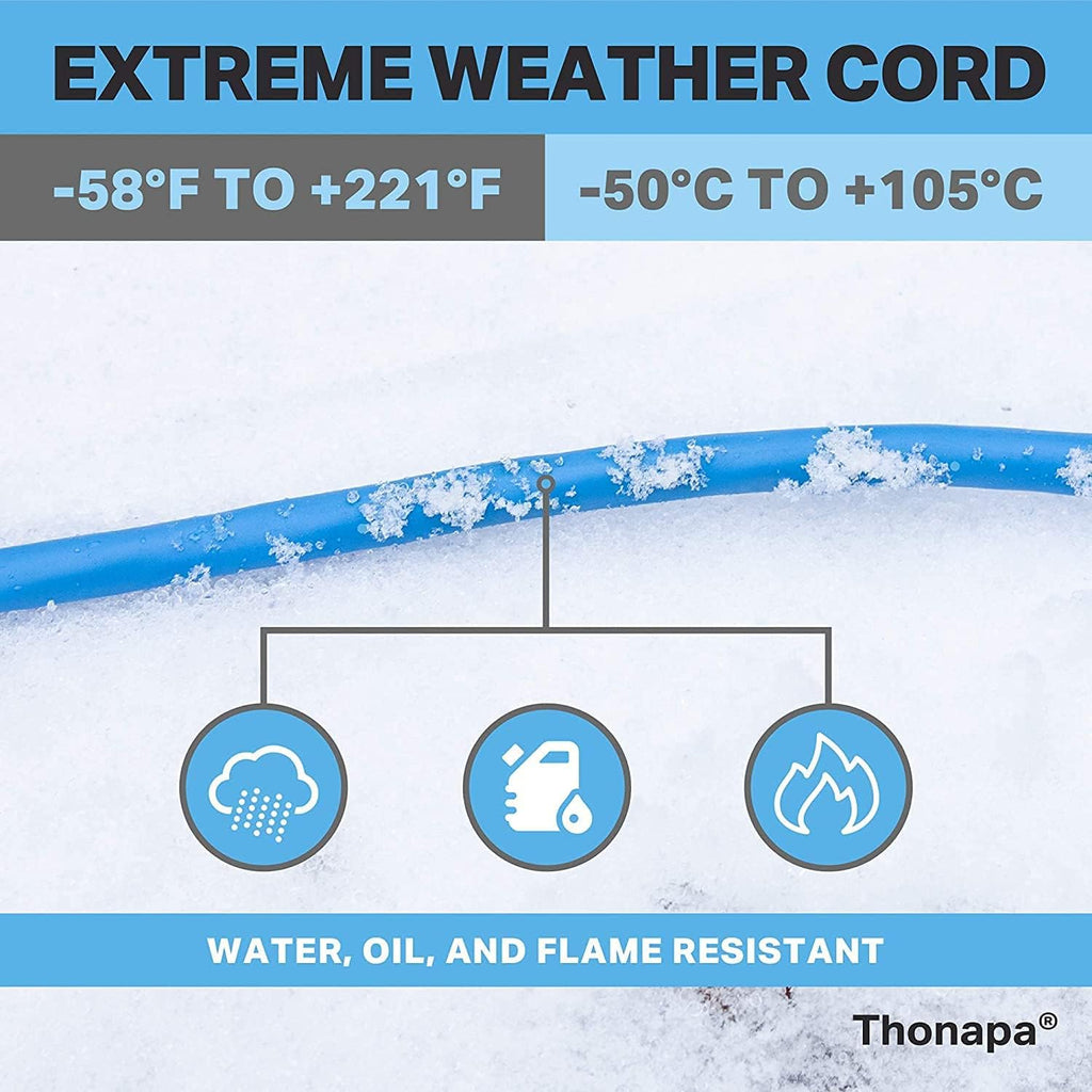 100 Ft Heavy Duty Outdoor Extension Cord with 3 Outlets D553816