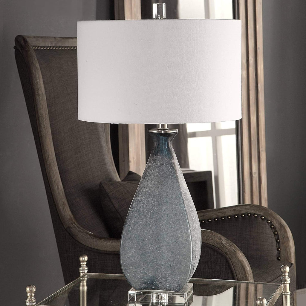 Ocean Blue Glass Table Lamp H575585