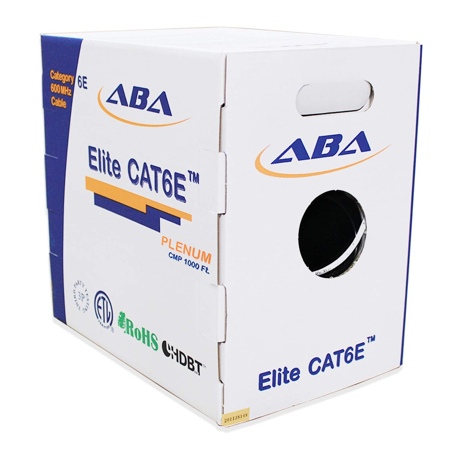 Yellow 23AWG UTP Solid Bare Copper Bulk Ethernet Cable 1000ft S719